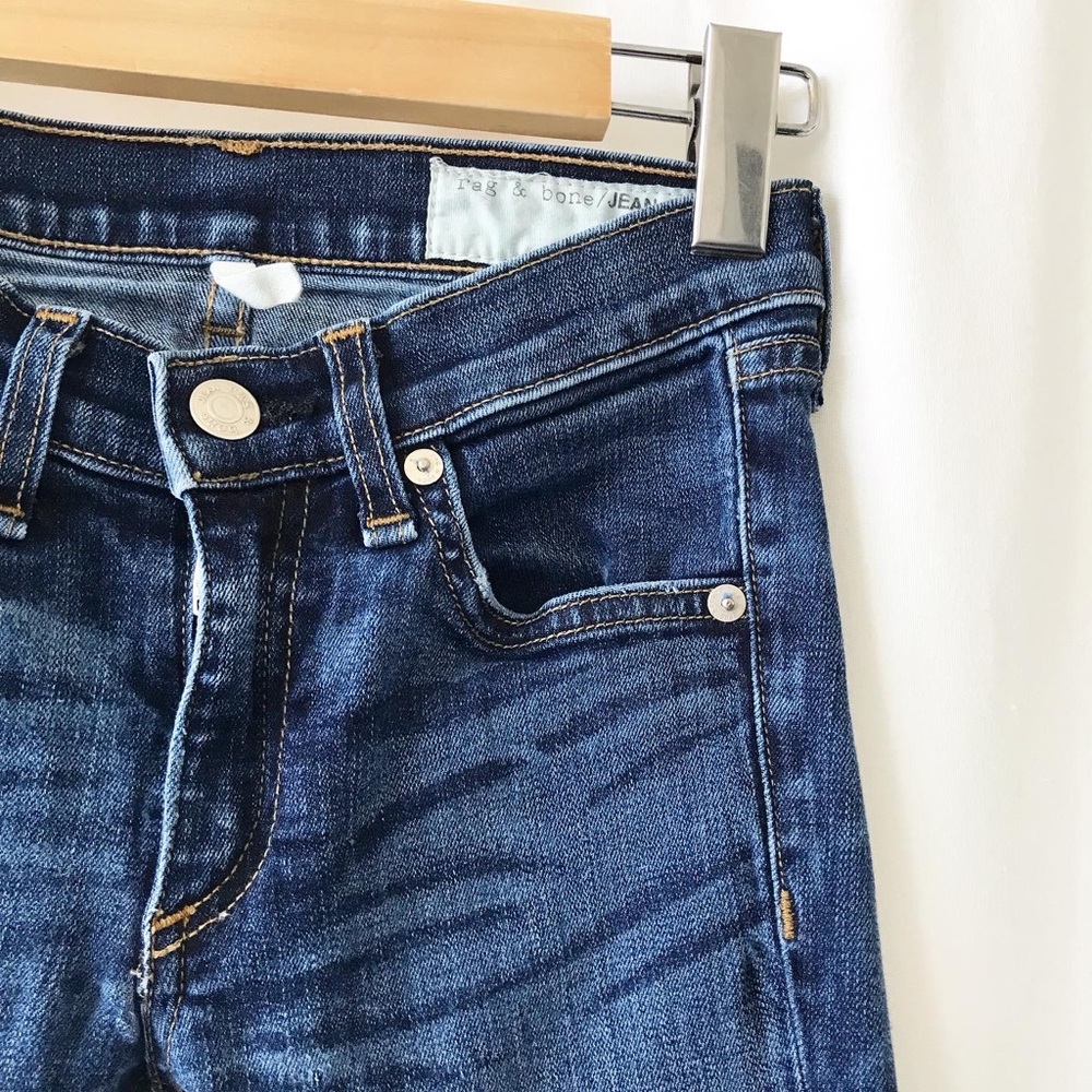 Rag & Bone medium wash Hampstead Skinny Jeans 24 - Picture 5 of 13